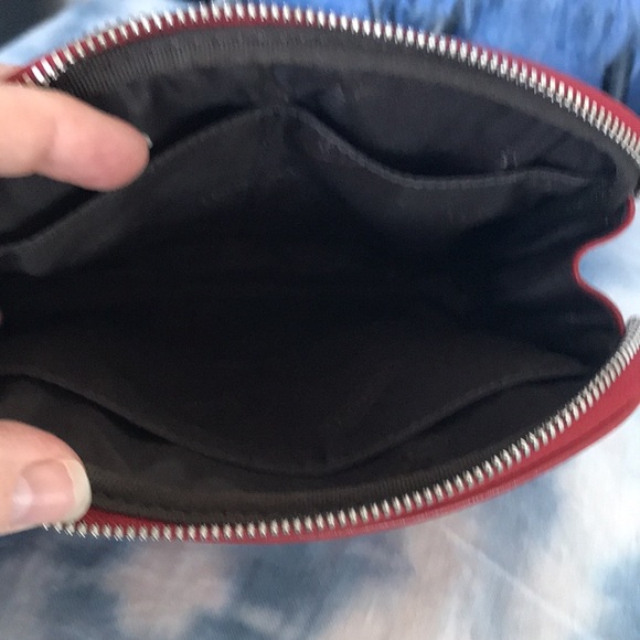 Coach Wristlet Wallet Clutch Cranberry Red Soft Leather, Awesome Condition - Picture 6 of 13